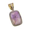 Natural Tiffany Stone 925 Solid Sterling Silver Gift TwoTone Pendant 1.25" a1V09