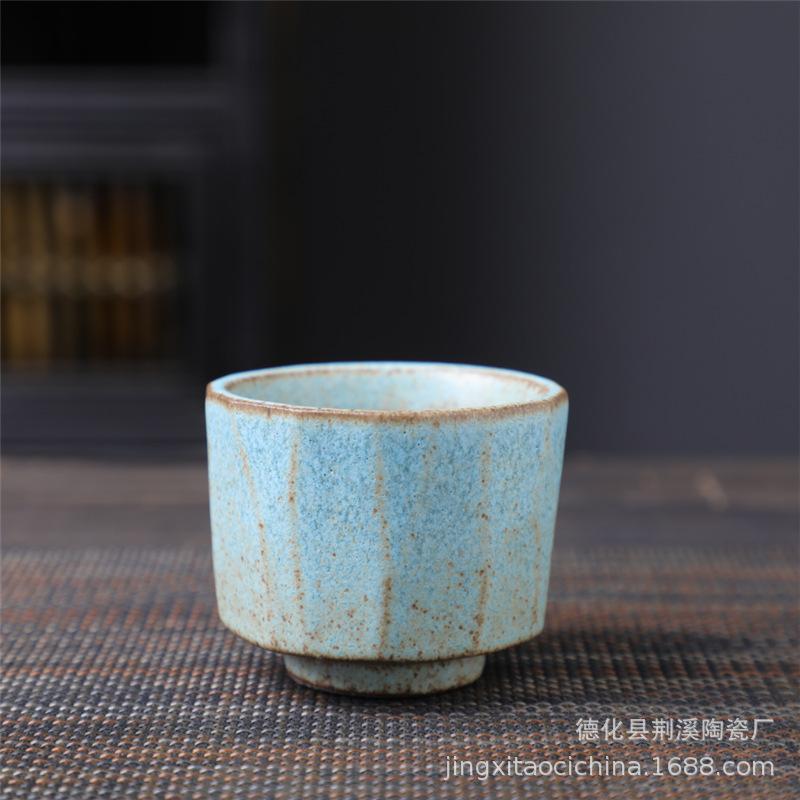 Ceramic Master Cup Kung Fu Teacup Retro Ceramic Cup Outdoor Camping Cup Household Coarse Pottery Tea Cup