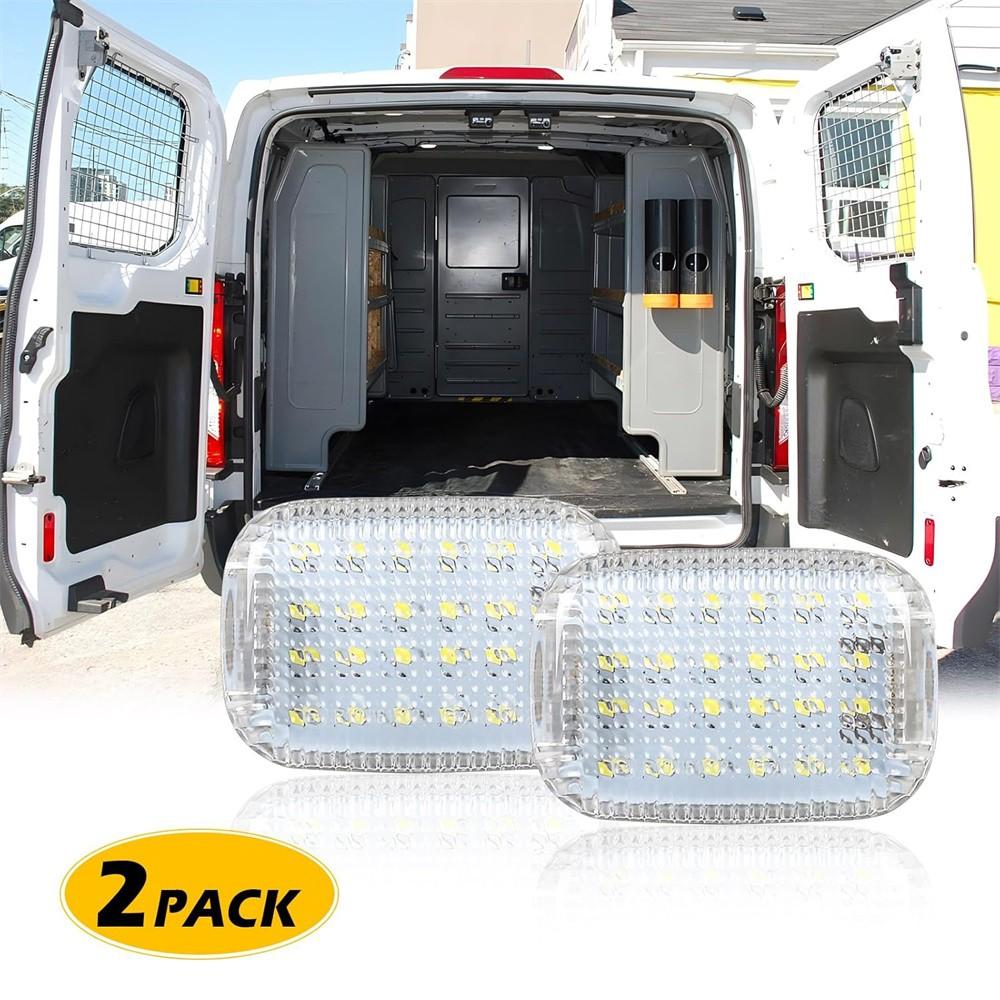 2X Clear Interior LED Dome Lights Cargo Area For Ford Transit Connect 2014-