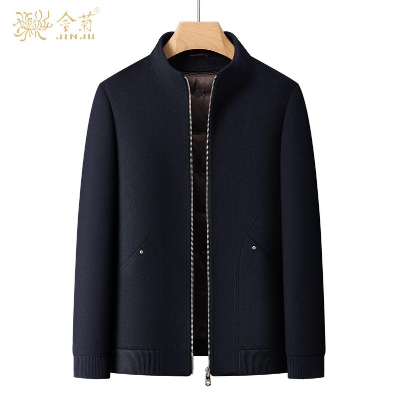 Jinju Men's Wool-Blend Executive Jacket with Removable Down Lining
