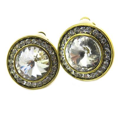 [P4834] - Clips Criador 'Sissi' branco dourado - 22 mm