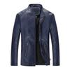 Men's Motorcycle Pu Leather Jacket Slim Fit Zip Up Classic Retro Outwear For All Occasions