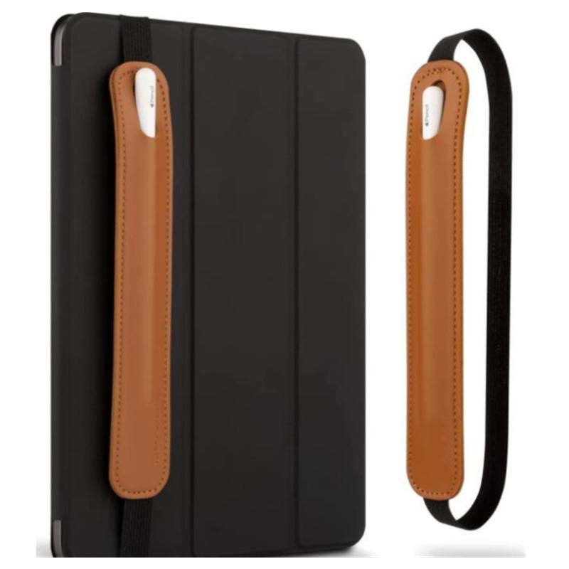 PU-Leder Elastisches Band Stylus Stift Hülle Tasche für Federmäppchen Anti-Verlust Befestigter Schutzbeutel für IPad IPencil 1 2