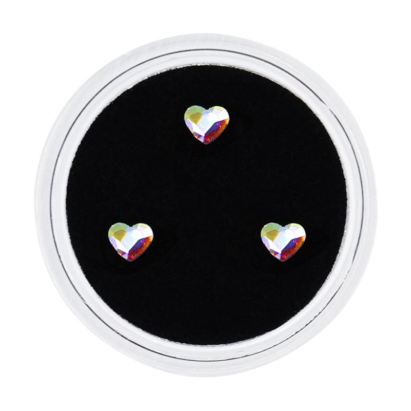3Pcs/Box Heart Shape Oral Teeth Gems Modern Style Beauty Decoration Free Box Diamond Ornaments Dental Crystal Teeth Jewelry Gem