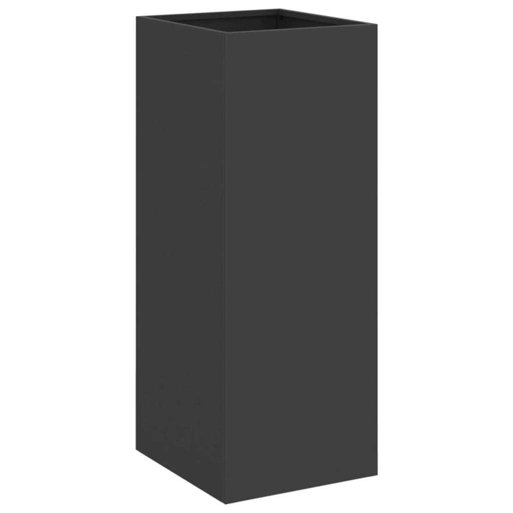 Plant Pot Black 32x29x75 Cm Steel
