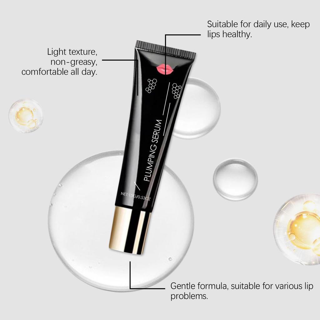 Lip Plumping Serum Long Lasting Moisturizing Skin Elasticity Improvement Reduce Fine Lines Lip Gloss for Lip Volumizing Serum