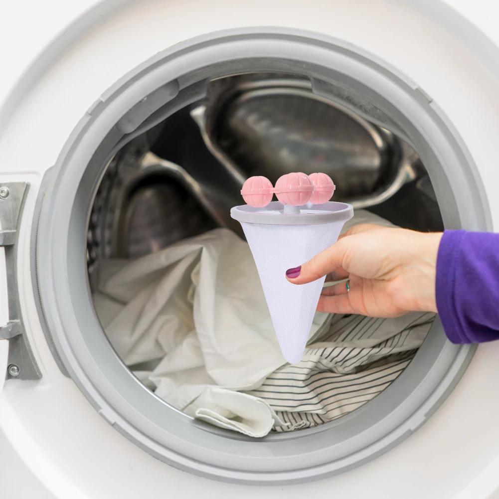 Laundry Ball Mesh Filter Bag Washing Machine Hair Removal Device Floating Pet Fur Catcher Laundry Hair Removal Cleaning Mesh Bag