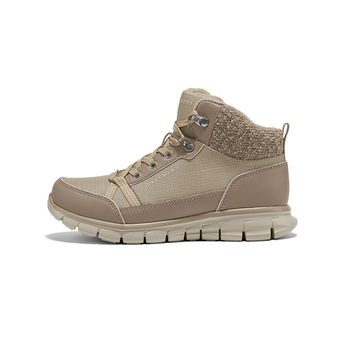Skechers Synergy Fabric Mid-Top Lace-Up Fashion Snow Boots Women boots 168129-MOC 35
