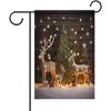 2D Door Banner Christmas Trees Deer Garden Flag Yard Flags for Outside | Seasonal Garden Flags for Outside Fall Winter Decorative Flag, Halloween Chr
