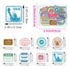 New 50 Minimalist Postmark Series Pet Transparent Stickers High-value Decorative Waterproof Stickers
