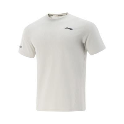 Breathable Solid Color Round Neck Casual Short Sleeve T-Shirt Men Tops White-Birch-Gray ATSV369-2