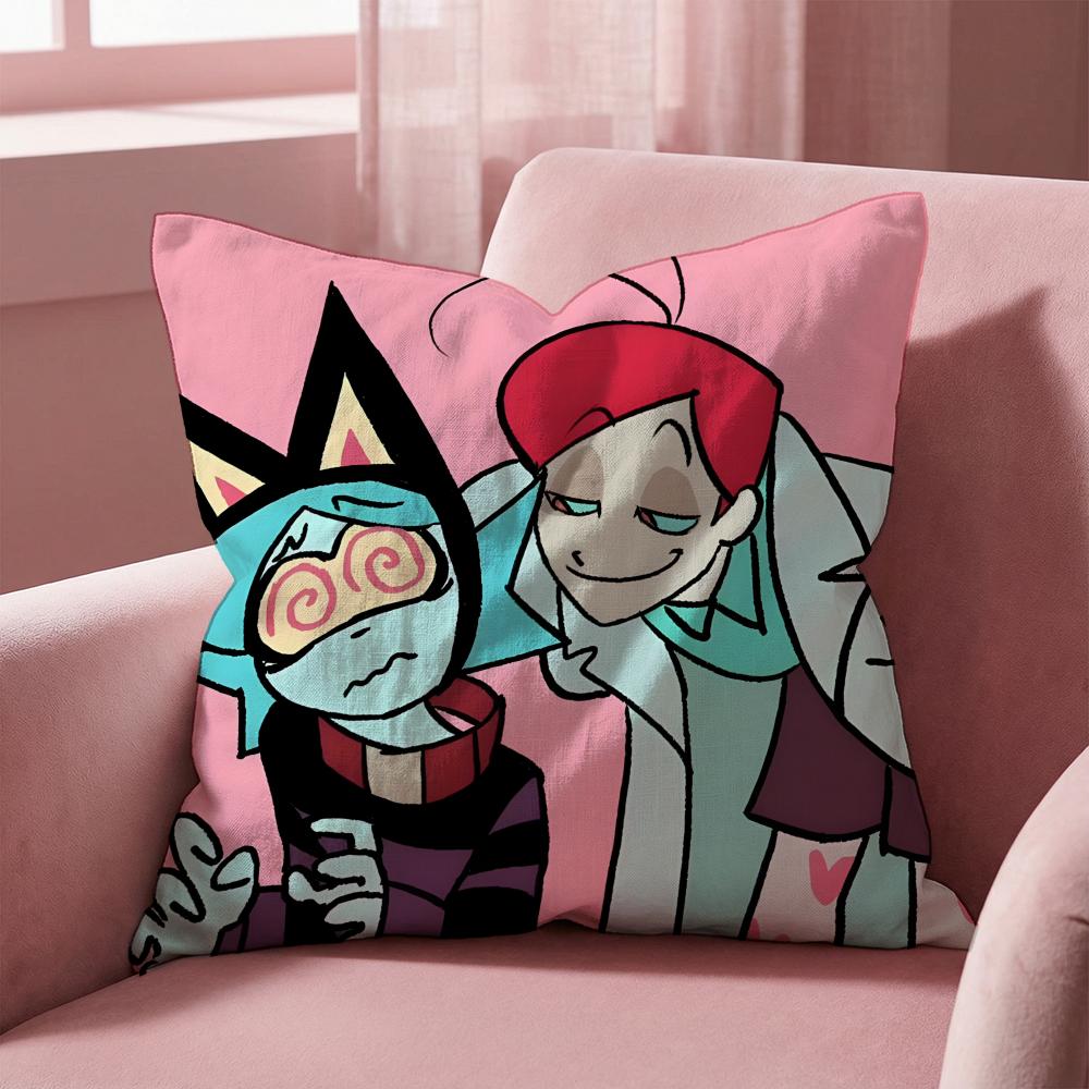 Anime P-PSYCHO C-CUTIESS Cushion Cover Multi-Scene Pillow Cover for Home & Car - Reversible, Soft & Durable for Daily Use