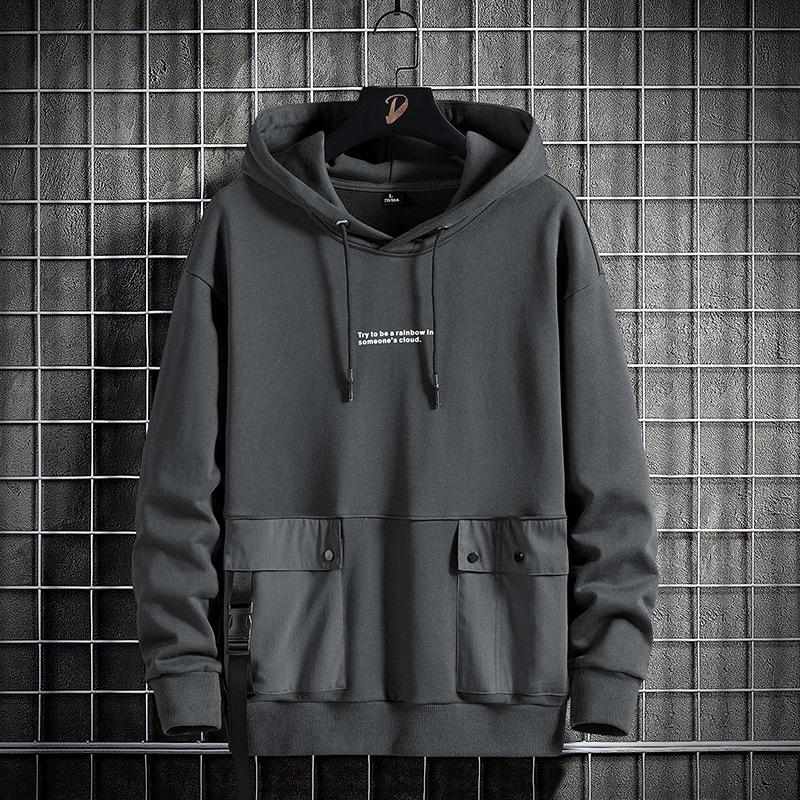 Casual for Spring Autumn Black Grey OverSize 8XL Hoodie Sweatshirt Men Hip Hop Skateboard Streetwear Clothes