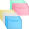 5/10pcs Plastic Envelopes A4 Size Folders for Documents Folders with Snap Closure Letter Size for School and Office Supplies JXB