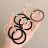 Jiaoxuefei Versatile Coffee-Colored Simple Hair Ties, 5-Color Set, Hair Bands for Ponytails, Elastic Hair Bands