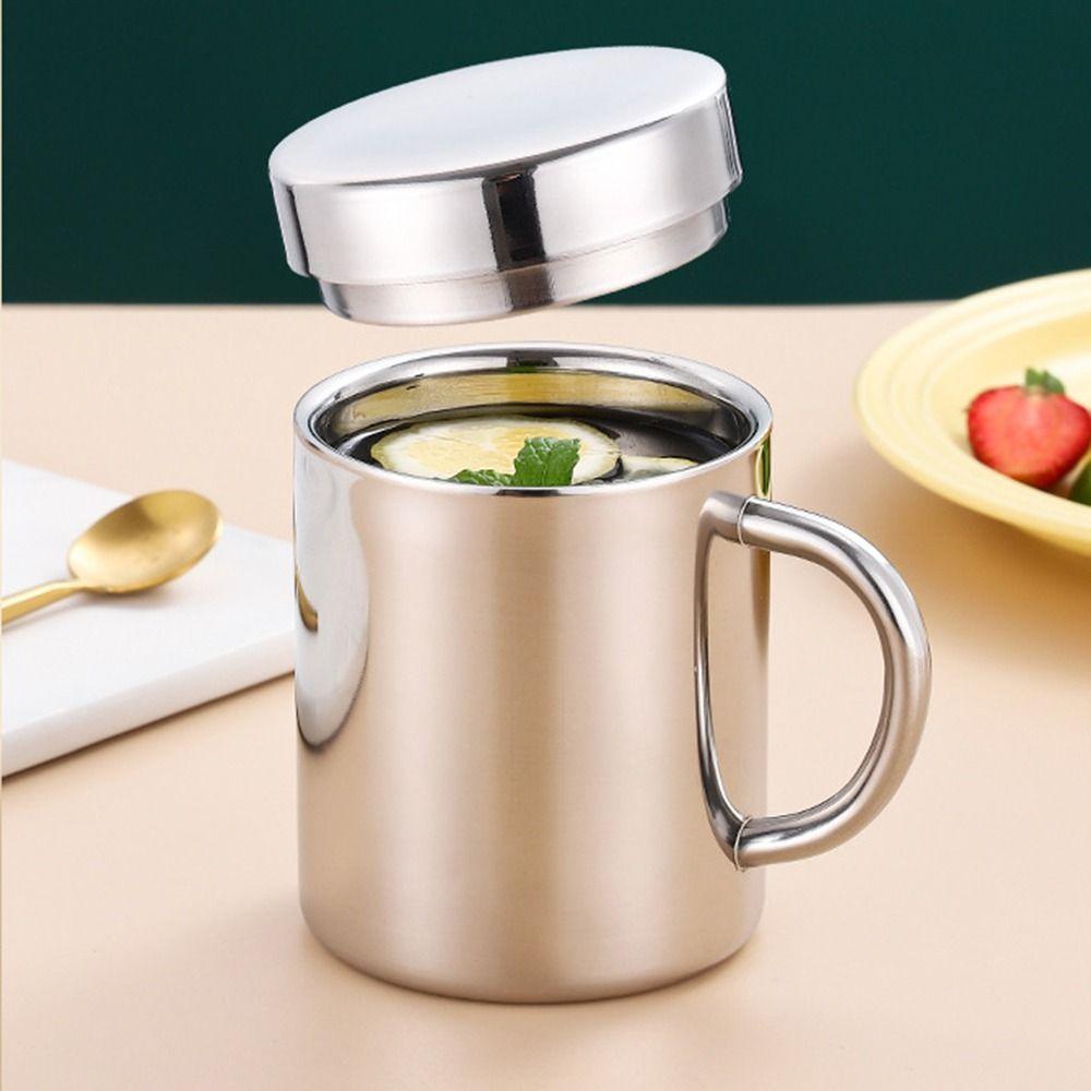 Premium Stainless Steel Coffee Mug Shatterproof Handle Travel Tumbler Jug Dishwasher Safe Unbreakable Drinking Water Cup Kids