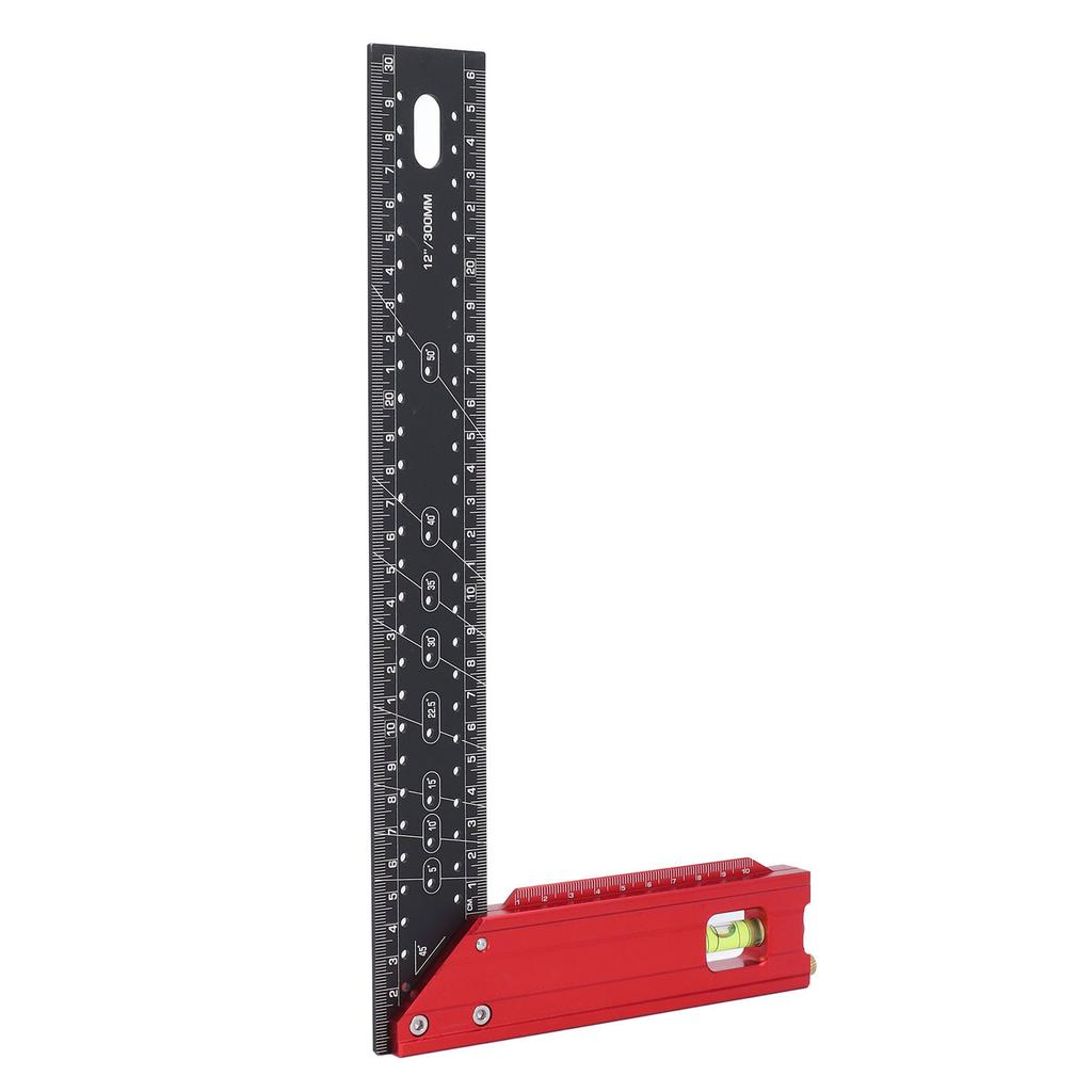 Right Angle Ruler 12 Inch Aluminium Alloy Multifunctional High Accuracy Thickened L Square Ruler