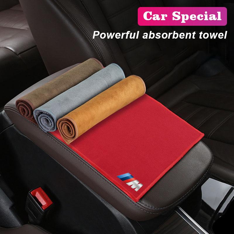 FA3-Car Towel Super-Absorption Microfiber Suede Coral Fleece Stickers Accessories For BMW G80 G06 G07 G42 G14 G15 G16 F82 F20 F21 F8