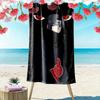 Uchiha Sasuke Print Beach Towel, Large Soft Quick Dry Towel for Beach Camping Swimming