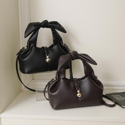Cloud-shaped Handbag with Bow Detail, Crossbody Bag, Fashionable Shoulder Bag, Dumpling-shaped Bag