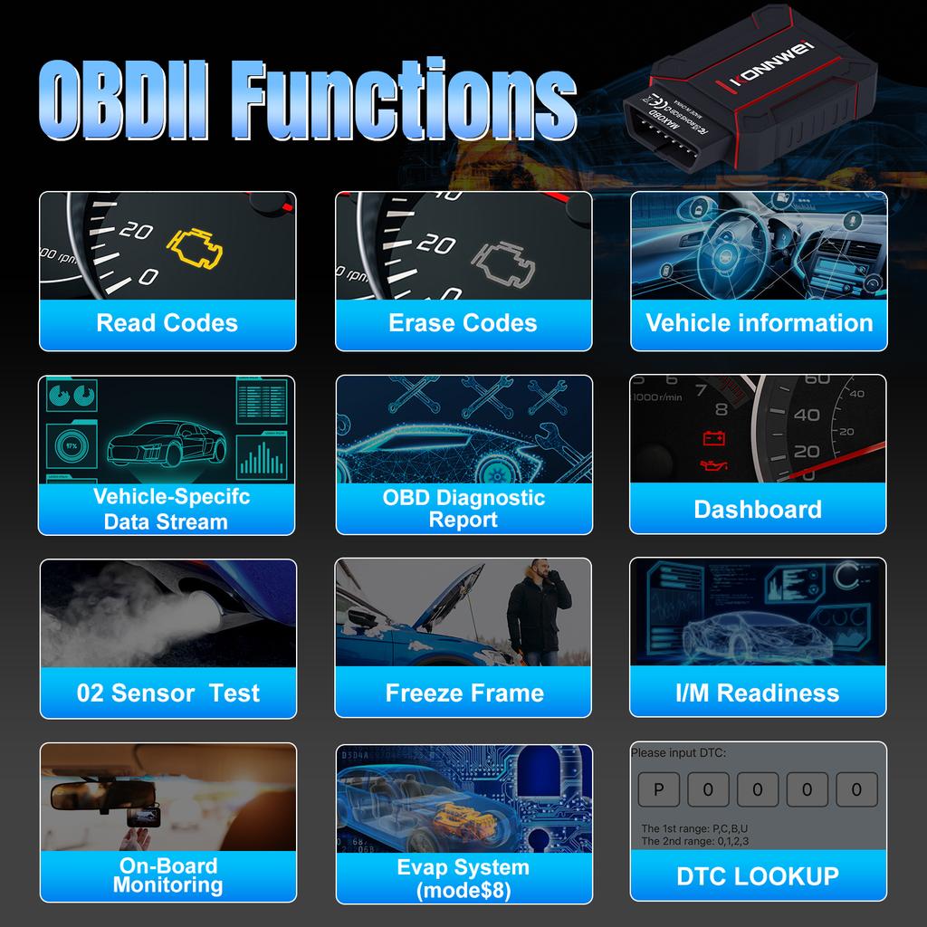 KONNWEI MAXOBD Bluetooth 5.2 OBDII Car Full System Diagnostic Scanner Tools ECU Programmer OBD2 Cars Diagnostic Tools