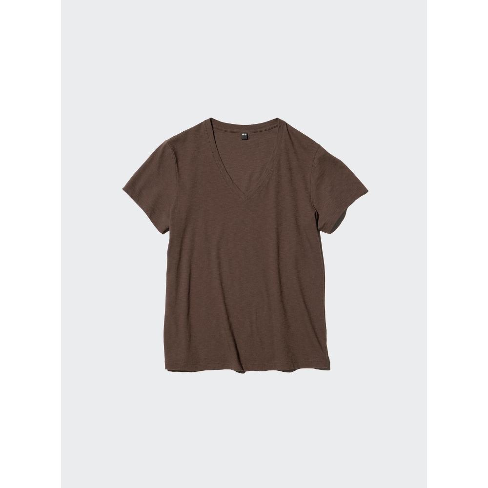 Uniqlo Japan Slub CoTTon V Neck T