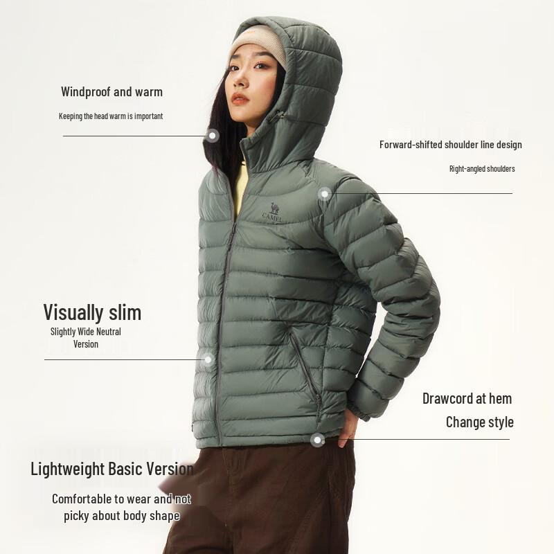 Camel Flame Women's Lightweight Down Jacket