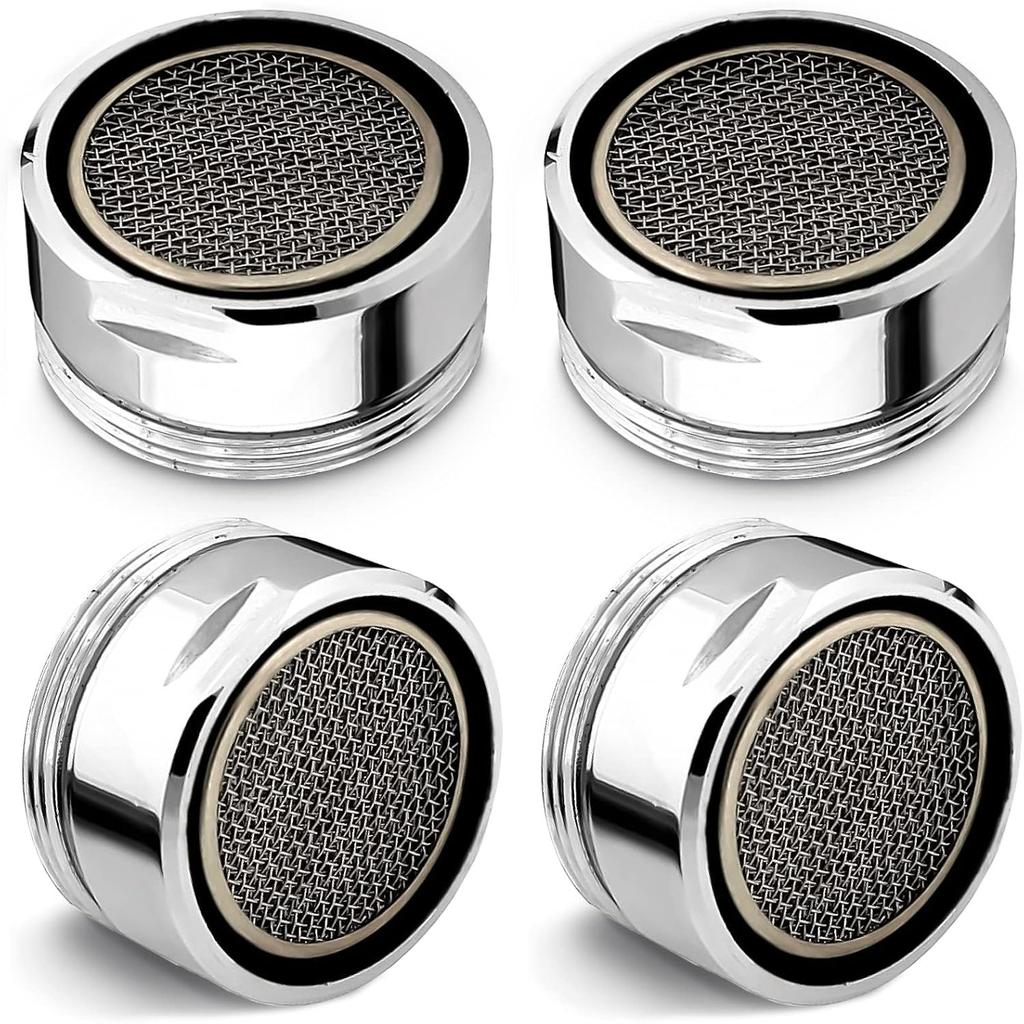 4Pcs Bathroom Faucet Aerator Replacement - 15"/16" 24mm Kitchen Bathroom Sink Attachment High Flow Aerator for Sink Faucet Aerators M24 Male Thread