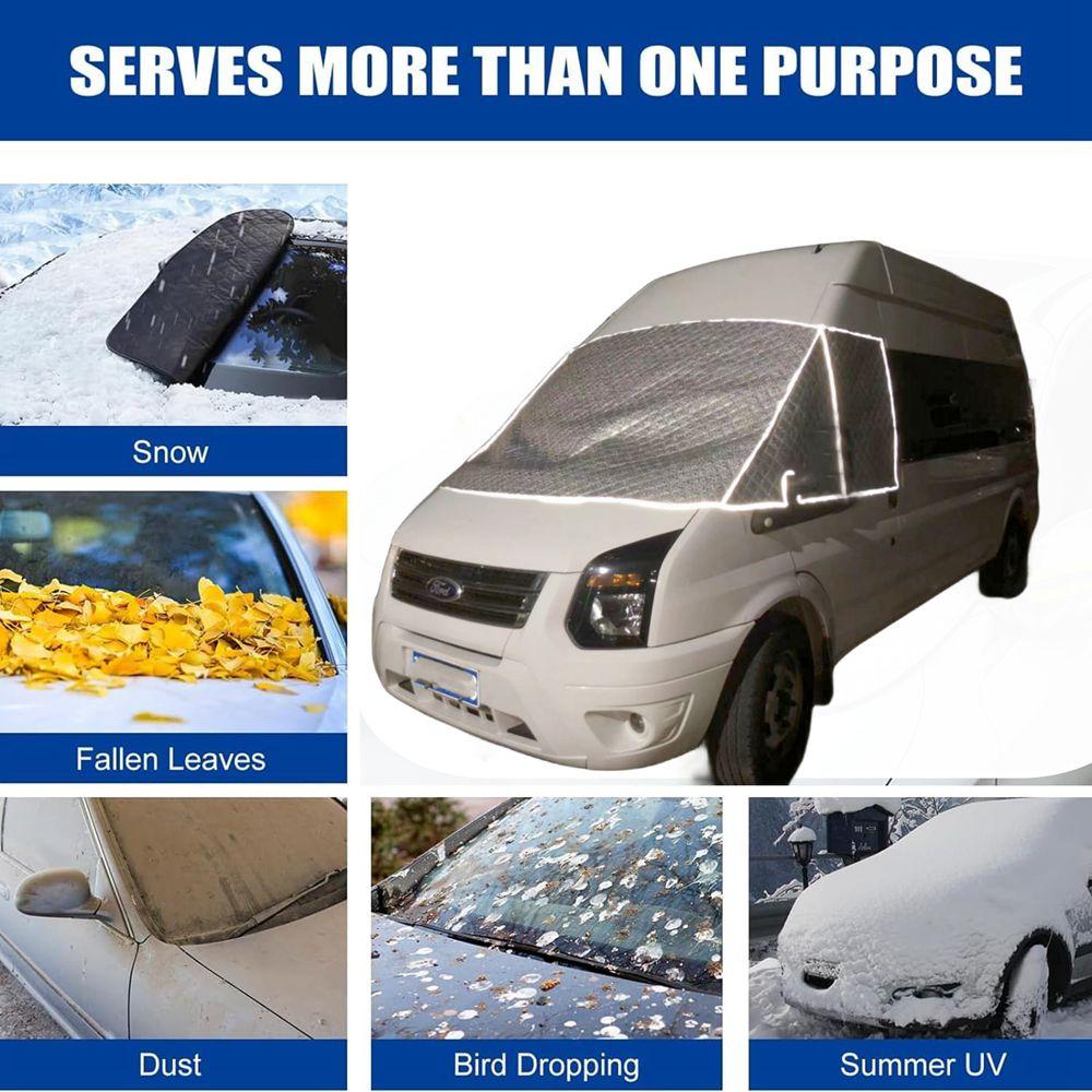 RV Snow Cover Snow Shield Windshield Sunshade Silver For Ford B-class RV V348 Campers