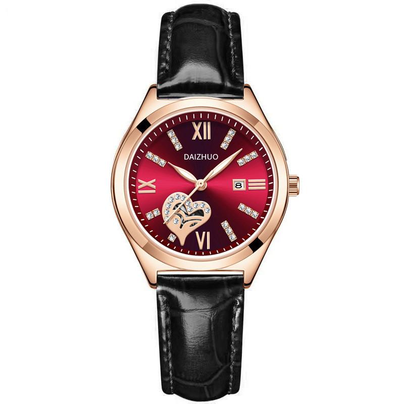 Business Watch Ladies Hollow Out Quartz Dress Watch With Luminescent Hands For Office Wear