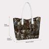Gothic Skull Printed Large Tote Bag for Daily Outing Carry 