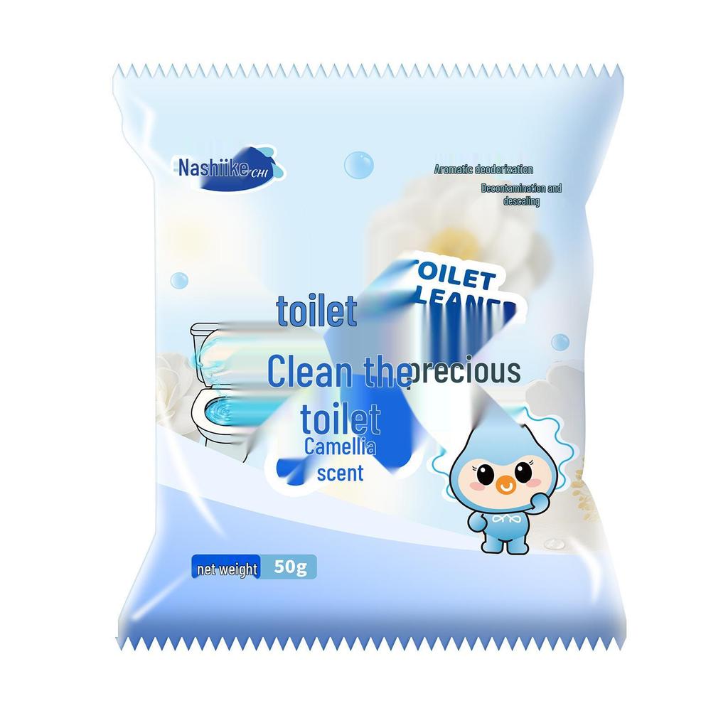 Dual-Action Blue Toilet Cleaner & Deodorizer Block