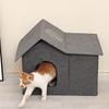 Cat House for Outdoor Cats Foldable Water Resistant Rainproof Feral Cats Shelter Cat Cave