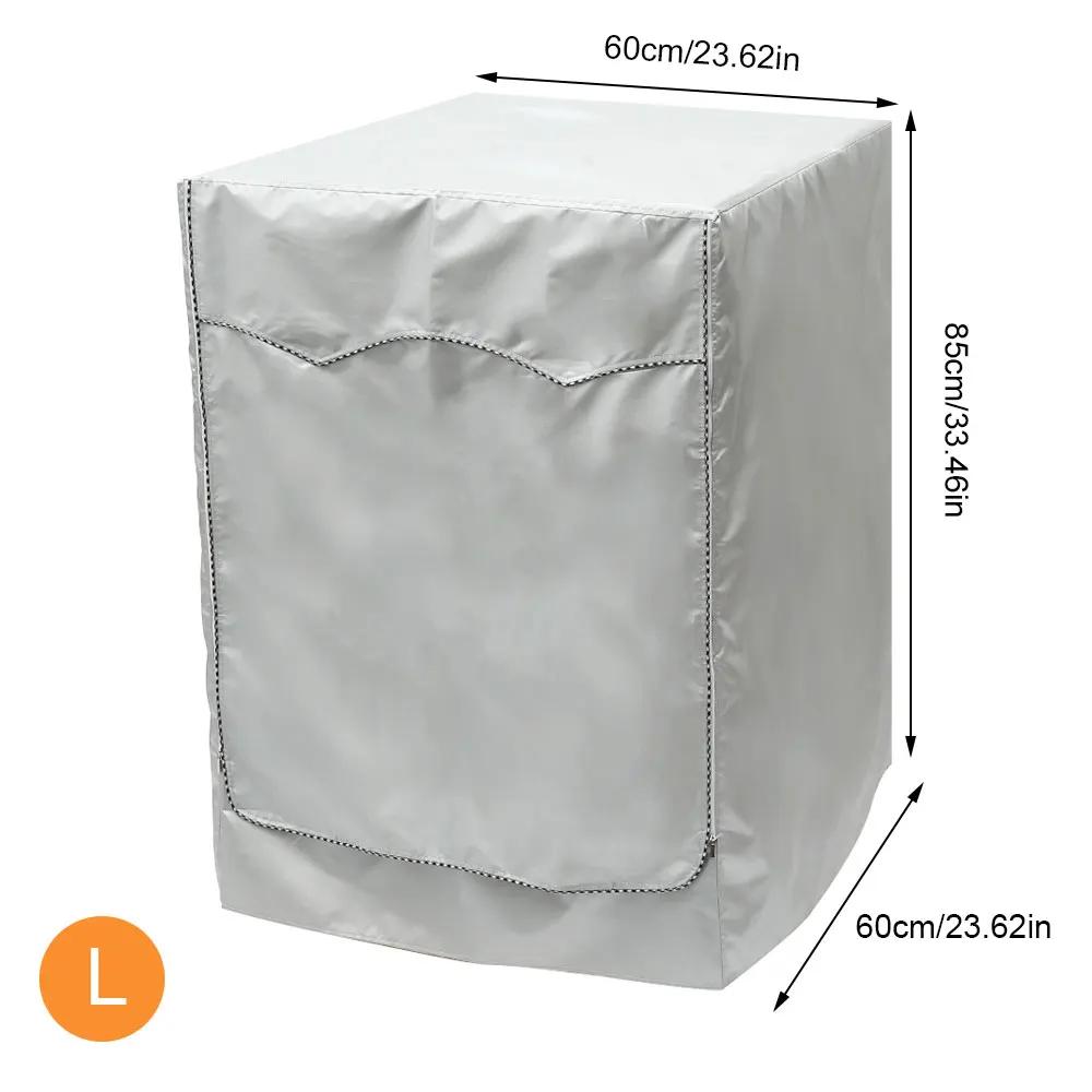 Drum Washing Machine Cover Waterproof Full Shading Sunscreen Roller Dust Proof Cover for Front Load Wash Dryer Protector