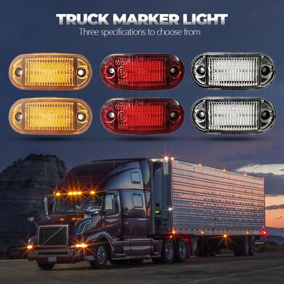 2pcs 12v 24v Led Side Marker Lights for Trailer Trucks Caravan Side Clearance Marker Light Lamp Led LorryYellow Red White
