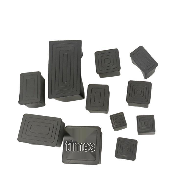 Stainless Steel Chair Leg Caps with Non-Slip Rubber Sleeves - Square, Protective Foot Covers