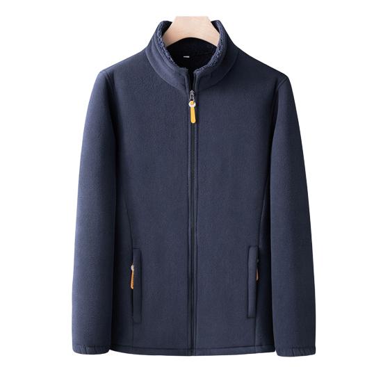 Pánské stojánek na kabáty Límec Dlouhý rukáv Polar Fleece Podšívka Cardigan Bunda Jednobarevná Zapínání na zip Svrchní oblečení Denní nošení