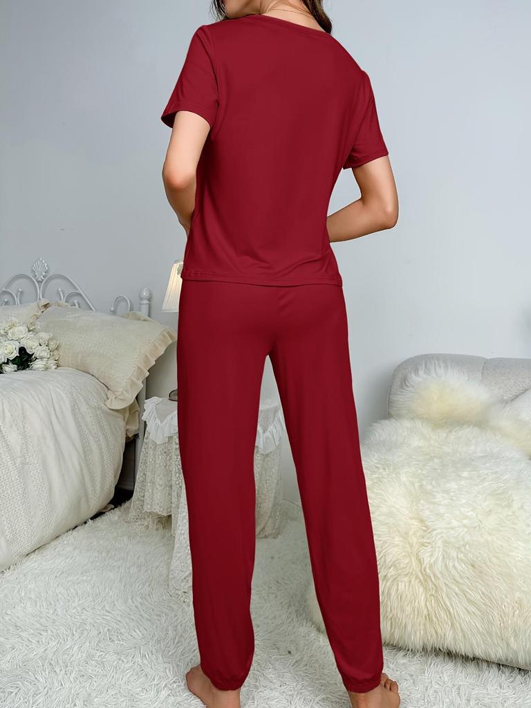 Vielseitiges Damen Sommer Pyjama Set: Bequemes lässiges zweiteiliges Outfit für zu Hause oder im Freien, europäischer und amerikanischer Stil 2025