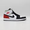 852542-100 Nike Air Jordan 1 Mid SE Black Gym Red White Light Smoke Grey (Men's)
