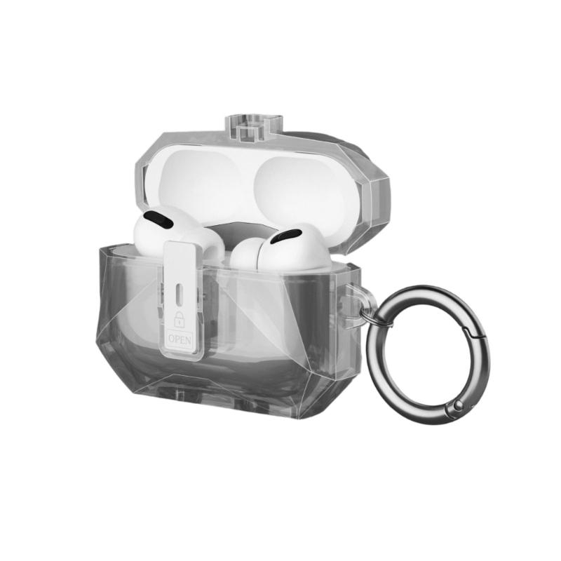 Clear Protective Case For Pods Pro3 Secure Lock Design Includes Keychain Set Easy Cleaning