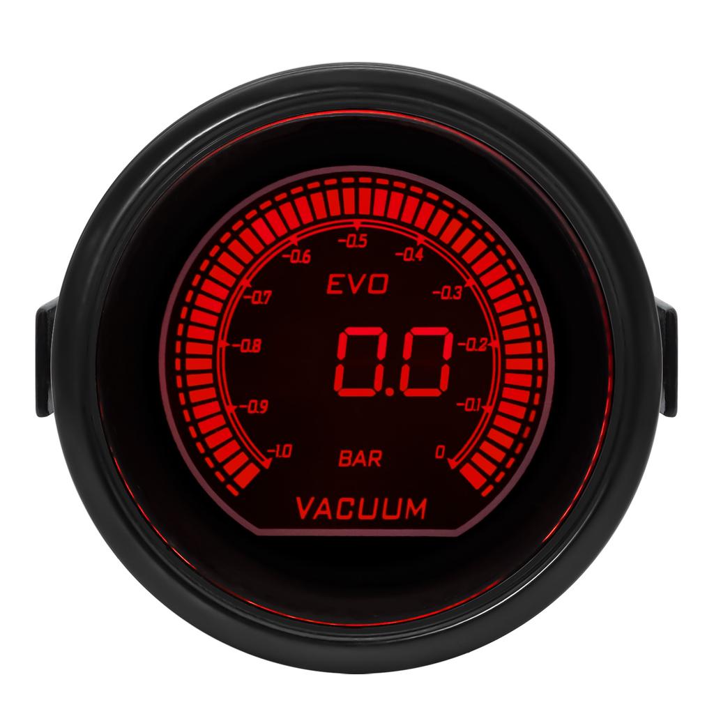 2" 52mm Tachometer Voltage Water Temp Oil Temp Oil Press Boost Vacuum Air Fuel Ratio Exhaust Temp LED Digital Display Red Blue