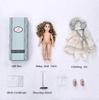 Cloveray BJD Biscuit Doll Poseable PVC Bisque Doll Perfect for Birthday Luxury Gift Box 16-inch Victorian-inspired Dress, Wood-grain Joints,
