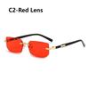 New Frameless Fashion Sunglasses Trend Rimless Cut Edge Shades Versatile Sun Glasses For Men Women