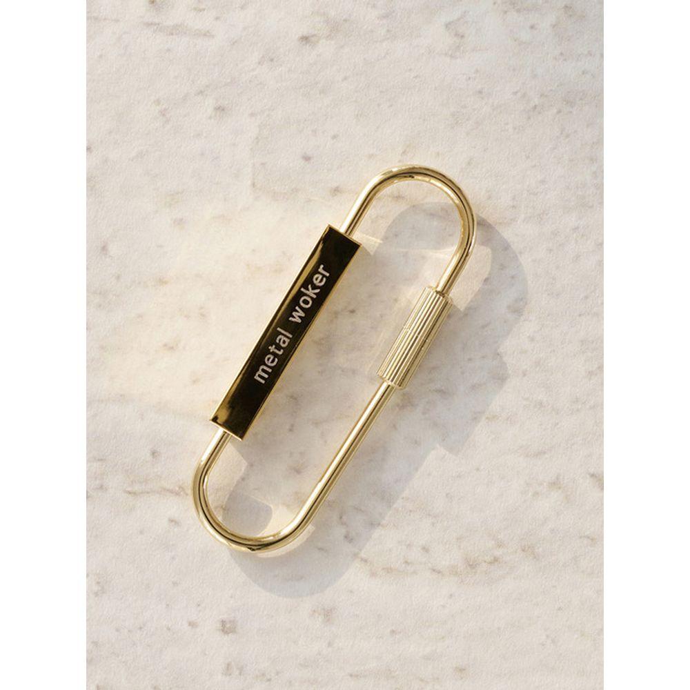 Einfacher Schlüsselanhänger aus Messing von Metalworker (Inklusive Gravur)