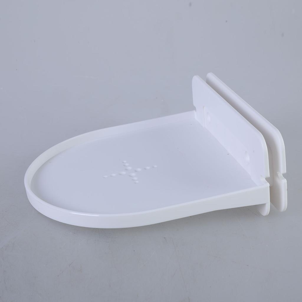 Universal Wall Mount ABS Shelf Built In Cable Storage Rack Easy Adhesive Installation for Smart Speakers And Devices