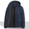 Mens Warm Hooded Jacket Winter Thick Fleece Lined Casual Outdoor Windproof Waterproof Loose Fit