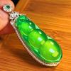Full Green Yang Green Natural Agate Green Chalcedony Pendant Female Opening Slightly Inlaid, Real Shot Fidelity