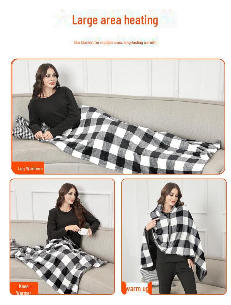 Multifunksjonelt USB-varmeteppe og sjal for kontoret