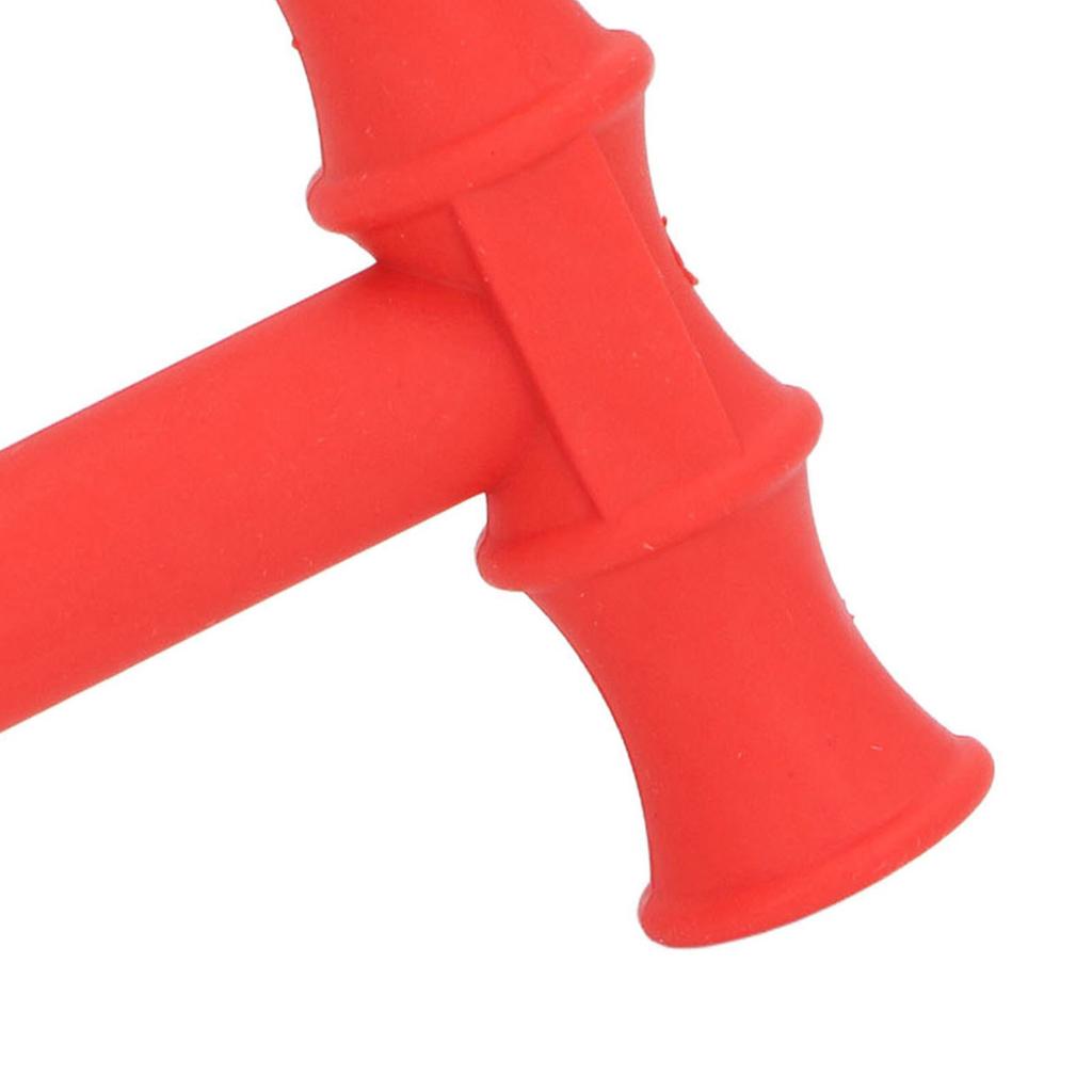 T Shape Chew Tube Chewy Tubes Speech Training TPR Oral Motor Tool for Children Adults Red