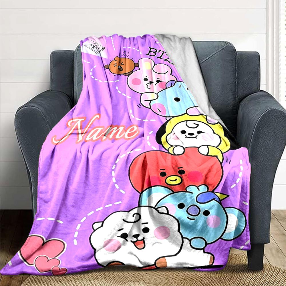 Custom Name Unicorn Fantasy Adventure blanket for Couch & Bed, Plush Cozy Fuzzy Blanket Super Soft & Warm Blankets for Fall and Winter. 0908209